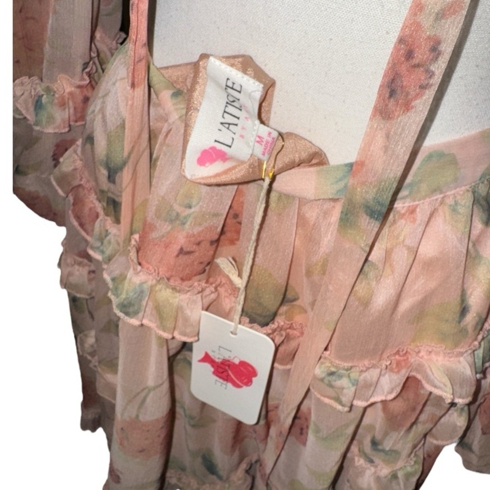 Vici Peach Floral Mini Dress - Picture 13 of 13